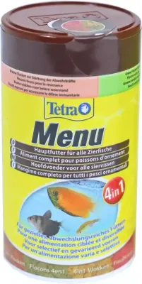 Tetra Menu 4 in 1 Voedingsmix 100ml - Complete Groei & Vitaliteit voor Tropische Vissen Tetra Menu 4 in 1 Voedingsmix 100ml - Complete Groei & Vitaliteit voor Tropische Vissen