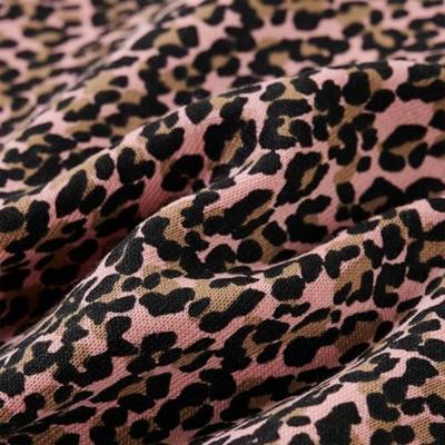 Kindertrui met luipaardprint 92 middelroze