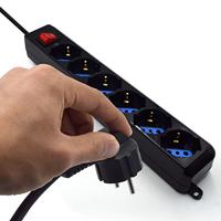Stopcontactenstrip 6 Tomas met Interruptor Ewent EW3924 Schuko - thumbnail