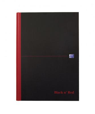 Oxford BLACK N&apos; RED gebonden boek, 192 bladzijden, ft A4, gelijnd