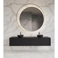 Onderkast Gliss Design Heronimus 200x45x35 cm 2 Laden Met Topplaat Black Veneer - thumbnail