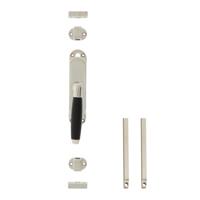 Intersteel Kruk-espagnolet links Ton 400 met stangenset 2x 1250mm nikkel/ebbenhout - thumbnail