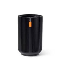 Vaas hoog Groove H16.7 cm zwart bloembpot Capi Europe - Capi europe - thumbnail