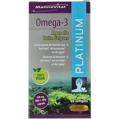 Mannavital Omega 3 Algenolie Platinum Softgels