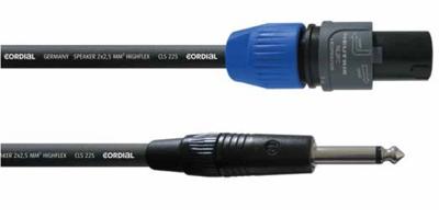 Cordial Luidspreker Kabel [1x SPK-stekker - 1x SPK-stekker] 2 x 2.5 mm² 5.00 m Zwart