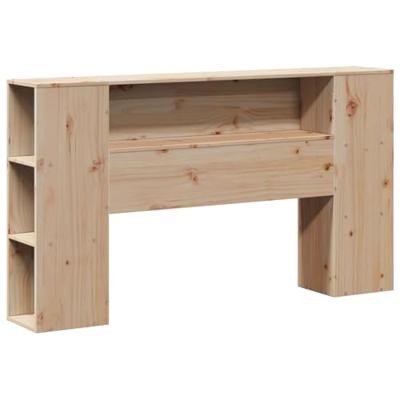 Bed met boekenkast zonder matras massief grenenhout 120x190 cm