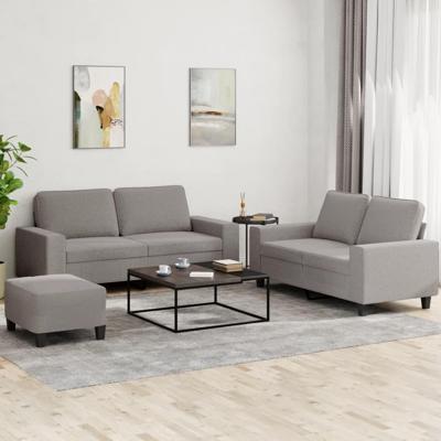3-delige Loungeset stof taupe