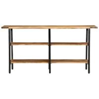 Wandtafel 140x35x70 cm massief mangohout - thumbnail