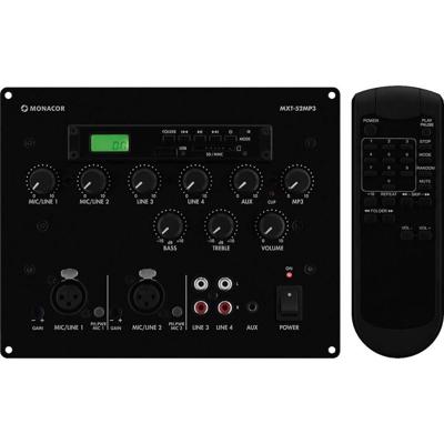 Monacor MXT-52MP3 Console-mengpaneel Aantal kanalen:6 USB-aansluiting Monacor MXT-52MP3 Console-mengpaneel Aantal kanalen:6 USB-aansluiting