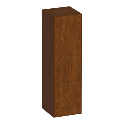 Brauer Inspire - Hoge Kast - 120 cm - 1 Deur - Greeploos - Rechtsdraaiend - Lamellen Eiken Bruin