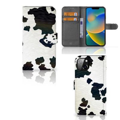 iPhone 14 Plus | Telefoonhoesje | Met pasjeshouder | Koeienvlekken