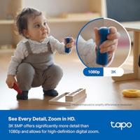 Tapo 3K 5MP Indoor Beveiligingscamera voor Babyfoon, Huisdier Camera w/Smart Motion Tracking, 360° Pan/Tilt, IR Nachtzicht voor Thuisbeveiliging, Werkt met Alexa & Google, RoomCam 3K 360° - thumbnail