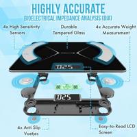 Silvergear Smart Personenweegschaal Zwart - thumbnail