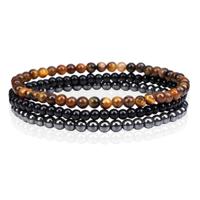 Memphis Stacked Heren Armbanden set - Dark-21cm - thumbnail
