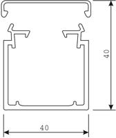 Hager LF4004007030 Kabelgoot Kabelgoot voor elektrische installaties (l x b x h) 2000 x 40 x 40 mm Steen-grijs 1 stuk(s) - thumbnail