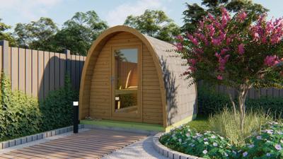 POD sauna Tolva 260x260 cm Thermowood- Boogdak- Hout- Tuindeco