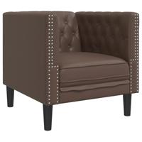 3-delige Loungeset Chesterfield-stijl kunstleer bruin - thumbnail