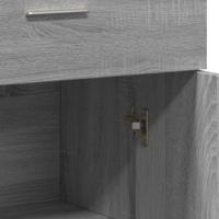 Dressoir 60x30x84 cm bewerkt hout grijs sonoma eikenkleurig - thumbnail