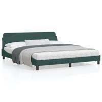 Bedframe zonder matras 180x200 cm fluweel donkergroen - thumbnail