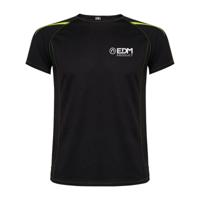 Heren-T-Shirt met Korte Mouwen EDM Zwart Maat XL - thumbnail