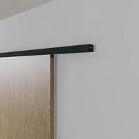 Xperta set 4m rail - Zwart - vloerplint - Enkele deur - inbouw auto fix - thumbnail