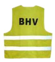 Veiligheidsvest leina met opdruk bhv geel - thumbnail