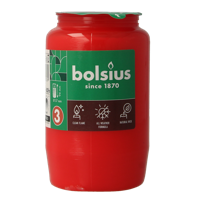 Bolsius Herdenkingslicht nr 3 rood 1 Stuks - thumbnail