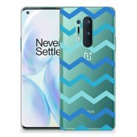 OnePlus 8 Pro | TPU bumper | Zigzag Blauw - thumbnail