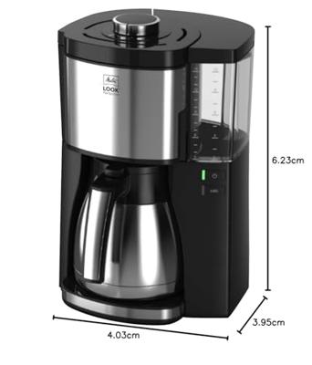 Melitta 1025-16 LOOK Therm Perfection Koffiezetapparaat Zilver/Zwart