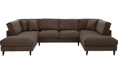 Goossens Bank Jonas grijs, stof, urban industrieel met ligelement links met ligelement rechts