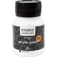 Creall Studio Acrylverf, dekkend, white (81), 500 ml/ 1 fles - thumbnail