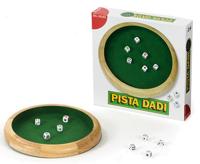 Dal Negro dobbelsteenbak 31,5 cm hout/vilt blank/groen 6 delig - thumbnail