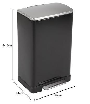 EKO E-Cube Pedaalemmer 40L Zwart EKO E-Cube Pedaalemmer 40L Zwart
