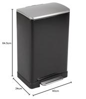 EKO E-Cube Pedaalemmer 40L Zwart - thumbnail