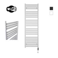 Elektrische Radiator Sanicare HWV - Moda Met Wifi 160x60 cm Mat Wit 1159W Met Thermostaat Chroom Rechtsonder - thumbnail
