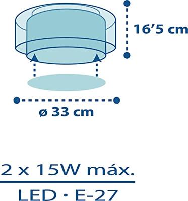 Dalber Ø 33cm plafondlampPolice - 60616