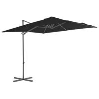 VidaXL Zweefparasol met stalen paal 250x250 cm zwart - thumbnail