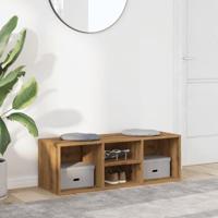 VidaXL Schoenenopbergbank 105x35x35 cm bewerkt hout artisanaal eiken - thumbnail