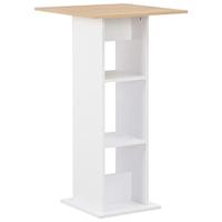 Bartafel 60x60x110 cm wit en sonoma eikenkleurig - thumbnail