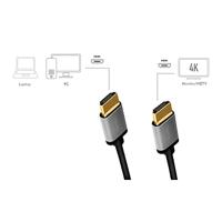 LogiLink CHA0102 HDMI kabel 3 m HDMI Type A (Standaard) Zwart, Grijs - thumbnail