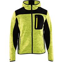 Blåkläder Gebreid vest met softshell 49302117 | High-Vis Geel/Zwart | Maat 3XL - 7330509446218 - thumbnail