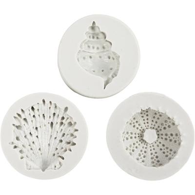 Creativ Company Siliconen vormen, zeester, conchschelp, schelp, h: 1,5-2 cm, d 3,5-6 cm, 3 stuk/ 1 doos Creativ Company Siliconen vormen, zeester, conchschelp, schelp, h: 1,5-2 cm, d 3,5-6 cm, 3 stuk/ 1 doos
