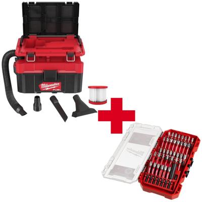 Milwaukee accu stofzuiger droog/nat - M18 FPOVCL-0 Packout - 18V - klasse L - excl. accu en lader