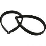 VWP stel broekklemmen pvc zwart - thumbnail