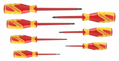 Gedore 1616048 Schroevendraaierset VDE 7-delig Plat, Kruiskop Phillips