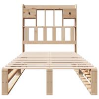 Bed met boekenkast zonder matras massief grenenhout 90x190 cm - thumbnail