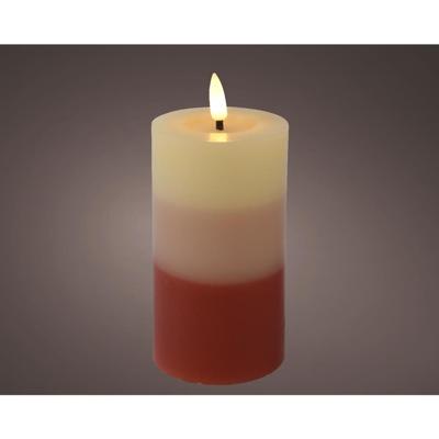 Lumineo Led kaars vlamefffect verloop 15cm terra