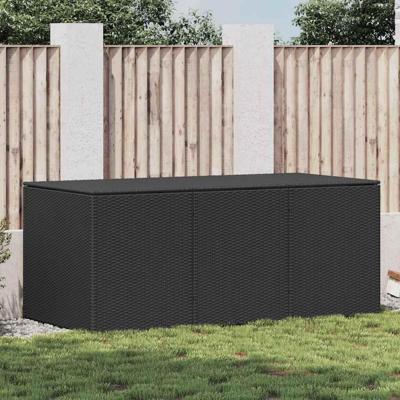 Tuinbox 180x90x70 cm poly rattan zwart