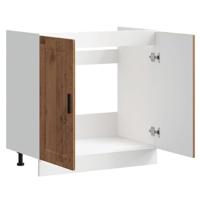 Spoelbakonderkast Porto 80x46x81,5 cm bewerkt hout oud hout - thumbnail
