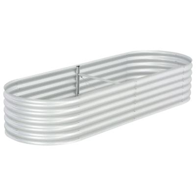 VidaXL Plantenbak verhoogd 240x80x44 cm gegalvaniseerd staal zilver